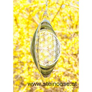 Mobile "Blume des Lebens" Edelstahl 25,4 cm